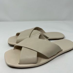 Banana Republic Women White Crossover slide sandal size 6 S/663137-01